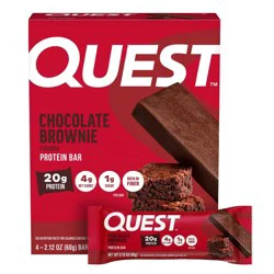 Quest Nutrition Chocolate Brownie Whey Protein Bars - 20g Protein - 4ct