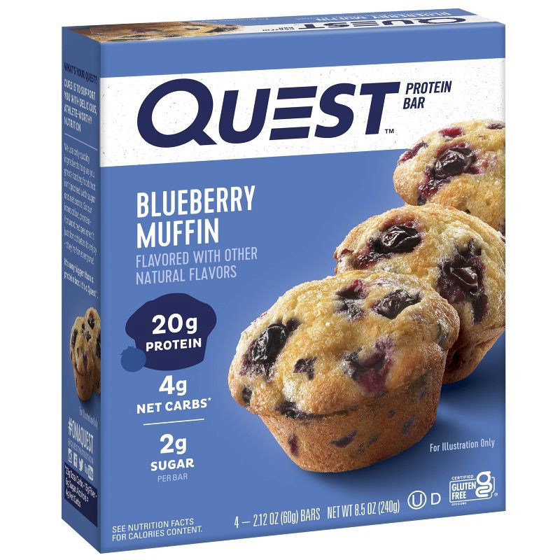 slide 2 of 7, Quest Nutrition Nutrition Protein Bar - Blueberry Muffin - 4ct, 4 ct