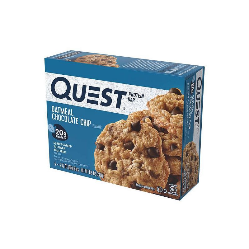 slide 1 of 4, Quest Nutrition NutritionProtein Bar - Oatmeal Chocolate Chip - 4ct, 8.5 oz