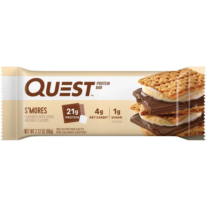 slide 4 of 7, Quest Nutrition 21g Protein Bar - S'mores - 4ct, 21 gram, 4 ct