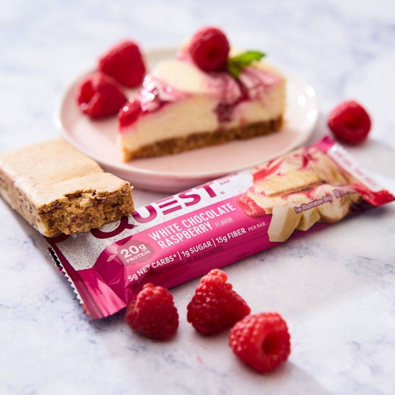 slide 6 of 6, Quest Nutrition 20g Protein Bar - White Chocolate Raspberry - 4ct, 20 gram, 4 ct