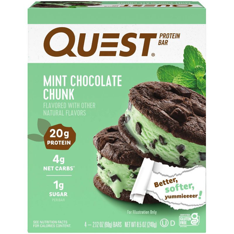 slide 1 of 4, Quest Nutrition Nutrition Protein Bar - Mint Chocolate Chunk - 4ct, 4 ct