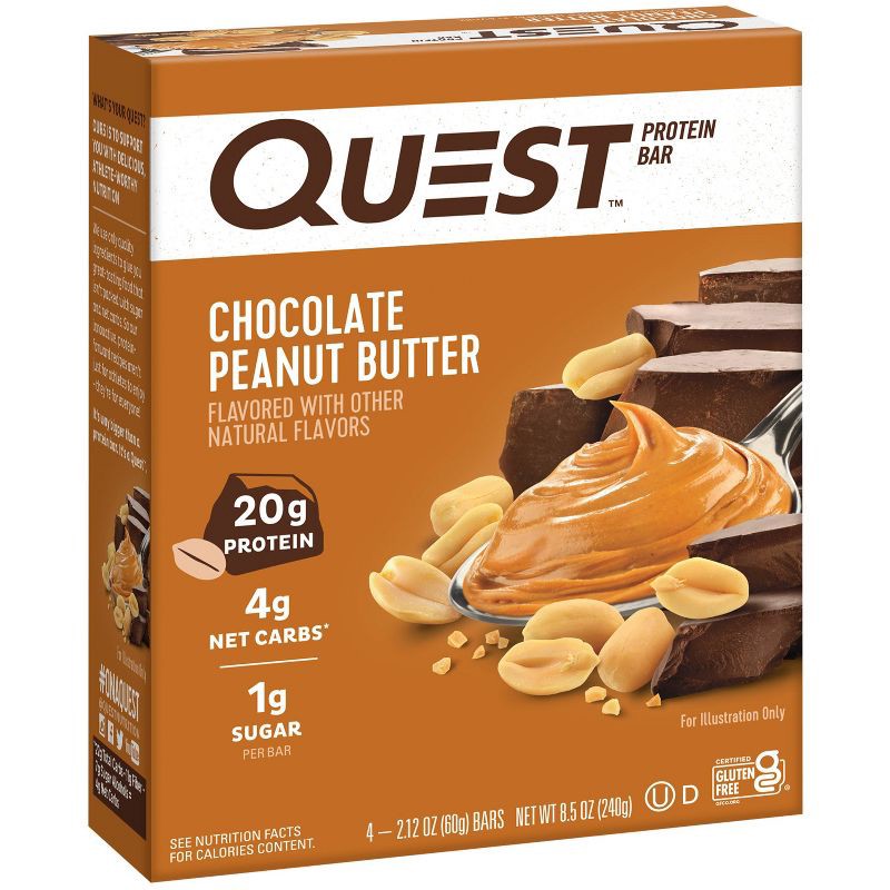 slide 2 of 7, Quest Nutrition Protein Bar - Chocolate Peanut Butter - 4ct, 8.5 oz