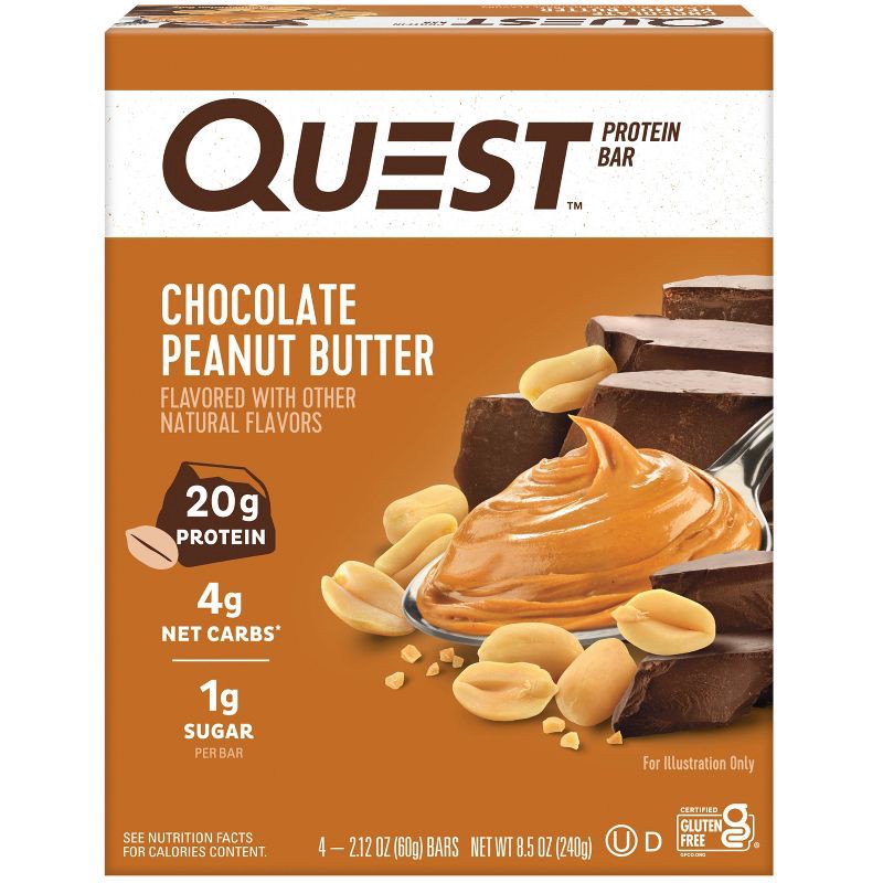 slide 1 of 7, Quest Nutrition Protein Bar - Chocolate Peanut Butter - 4ct, 8.5 oz