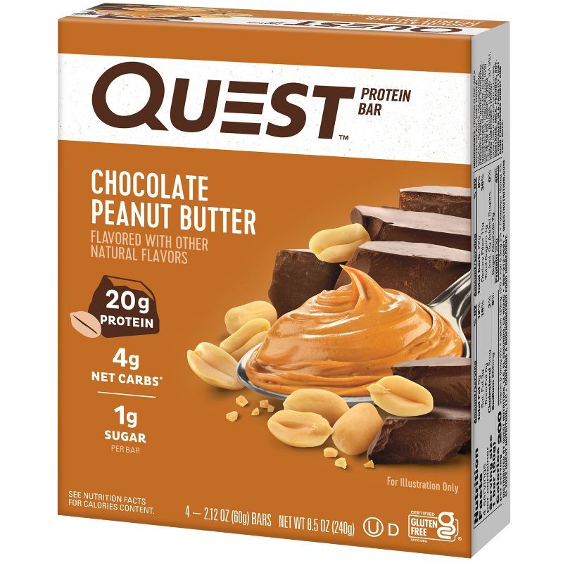 slide 3 of 7, Quest Nutrition Protein Bar - Chocolate Peanut Butter - 4ct, 8.5 oz
