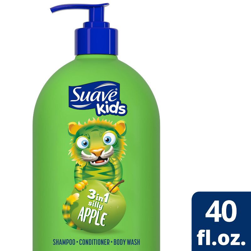 slide 1 of 7, Suave Kids Apple 3-in-1 Shampoo + Conditioner + Bodywash - 40 fl oz, 40 fl oz