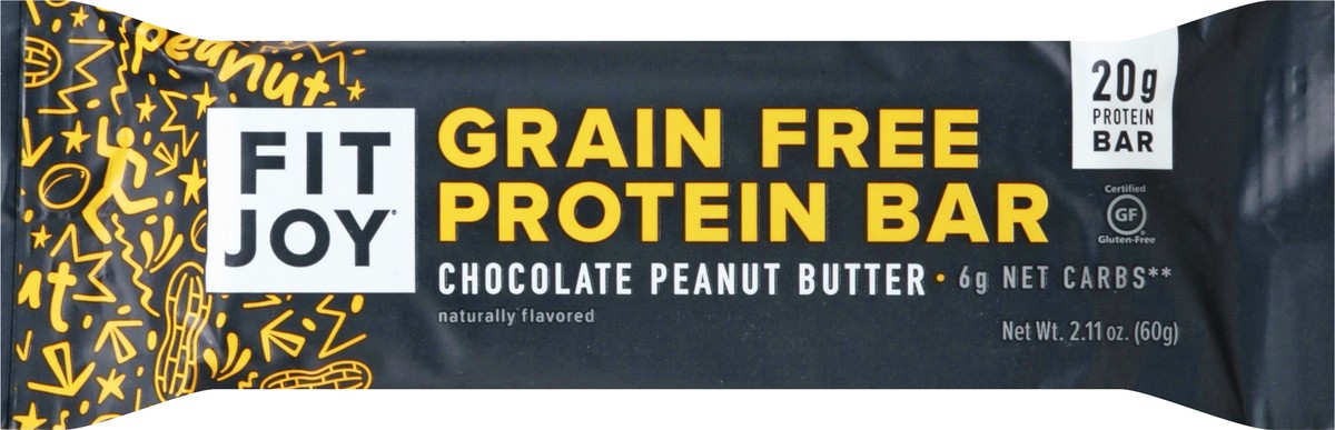 slide 4 of 13, FitJoy Grain free Chocolate Peanut Butter Protein Bar 2.11 oz, 2.11 oz