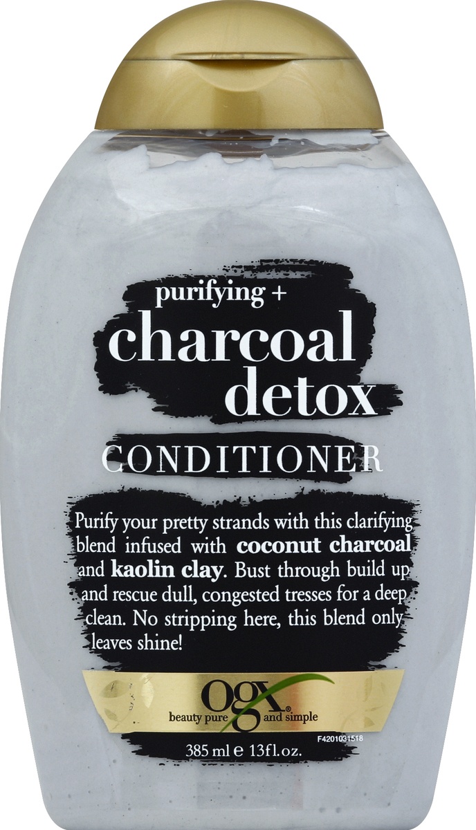 slide 2 of 2, OGX Purifying Charcoal Detox Conditioner, 13 fl oz