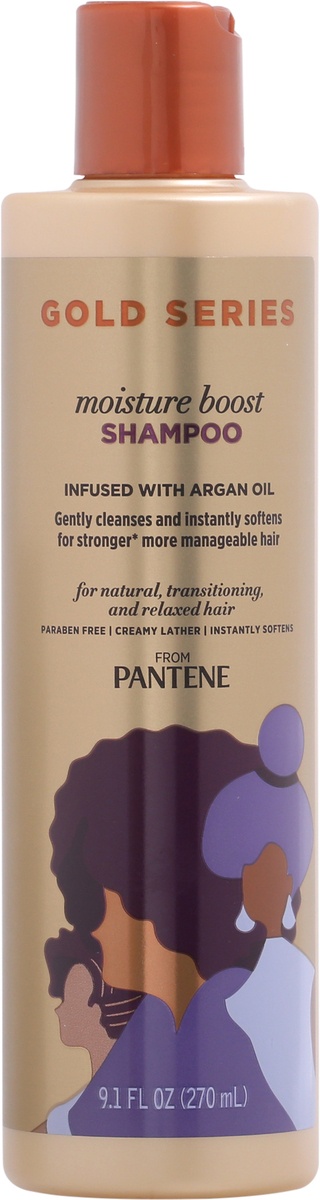 slide 7 of 9, Pantene Gold Series Moisture Boost Shampoo 9.1 fl oz Bottle, 9.1 fl oz