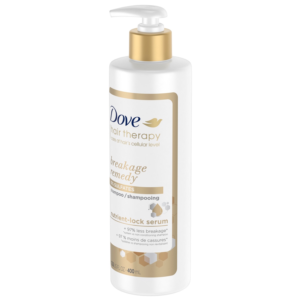 slide 3 of 5, Dove Hair Therapy Shampoo Breakage Remedy, 13.5 fl oz, 