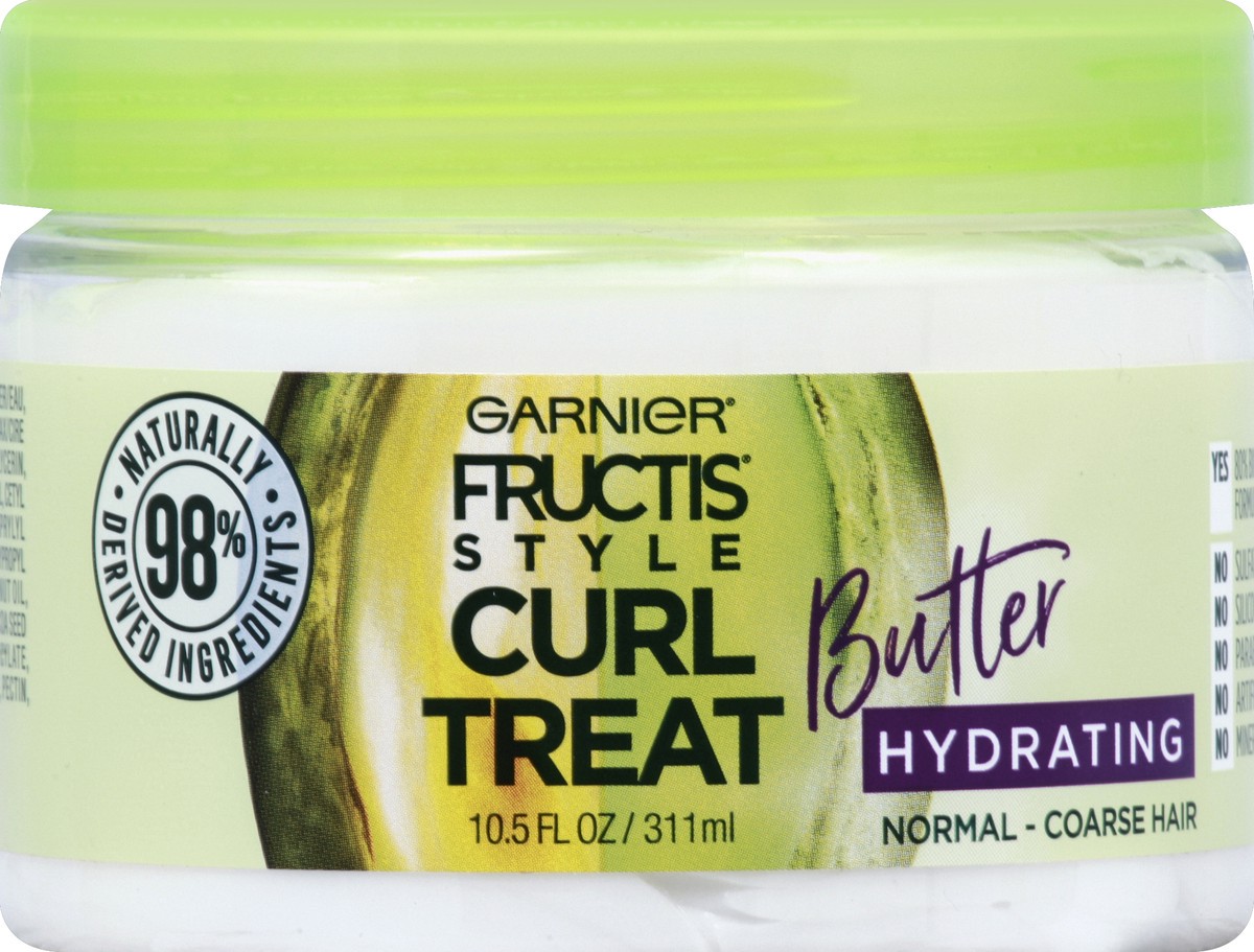slide 4 of 7, Garnier Fructis Style Curl Treat Butter Hydrating Leave-In Styler, 10.5 oz