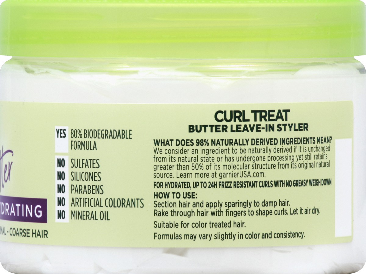 slide 6 of 7, Garnier Fructis Style Curl Treat Butter Hydrating Leave-In Styler, 10.5 oz