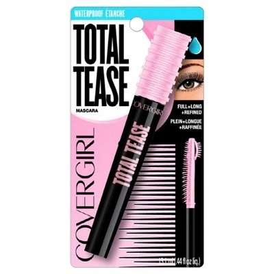 slide 1 of 7, Covergirl Total Tease Mascara Waterproof 830 Black, 21 oz