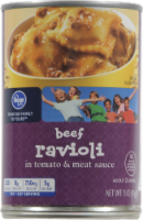 slide 1 of 1, Kroger Beef Ravioli in Tomato & Meat Sauce, 15 oz