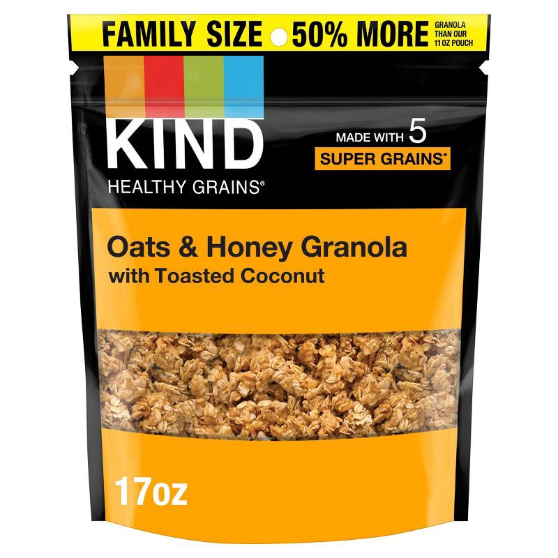 slide 1 of 9, KIND Oats & Honey Clusters Granola - 17oz, 17 oz