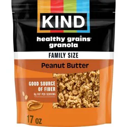 KIND Peanut Butter Whole Grain Clusters Granola - 17oz: No Certified Synthetic Colors