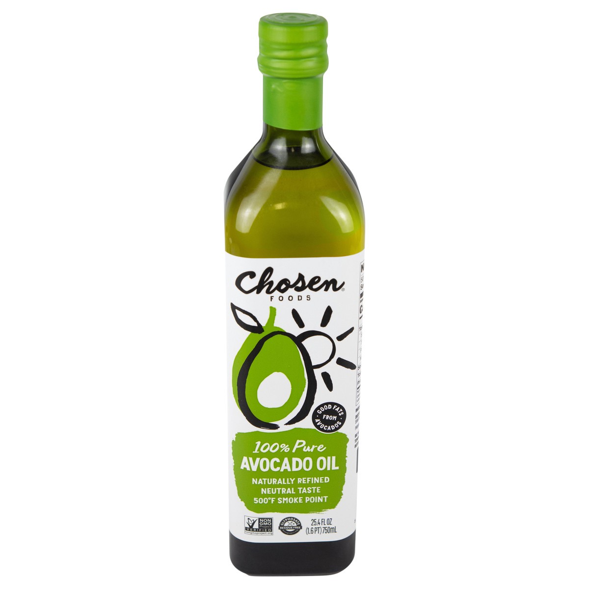 slide 1 of 65, Chosen Foods 100% Pure Avocado Oil, 25.4 fl oz