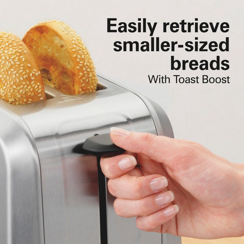 slide 3 of 11, Hamilton Beach 2 Slice Toaster - Stainless Steel: Bagel & Bread Toaster, High-Lift, Adjustable Browning, Kitchen Deals, 1 ct