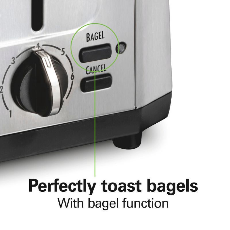 slide 4 of 11, Hamilton Beach 2 Slice Toaster - Stainless Steel: Bagel & Bread Toaster, High-Lift, Adjustable Browning, Kitchen Deals, 1 ct