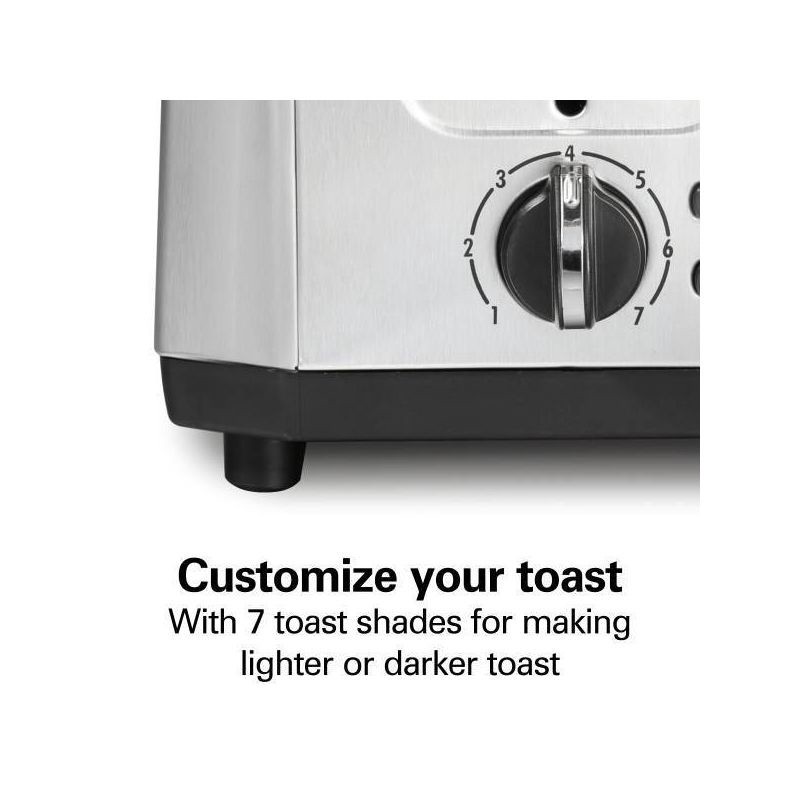slide 8 of 11, Hamilton Beach 2 Slice Toaster - Stainless Steel: Bagel & Bread Toaster, High-Lift, Adjustable Browning, Kitchen Deals, 1 ct