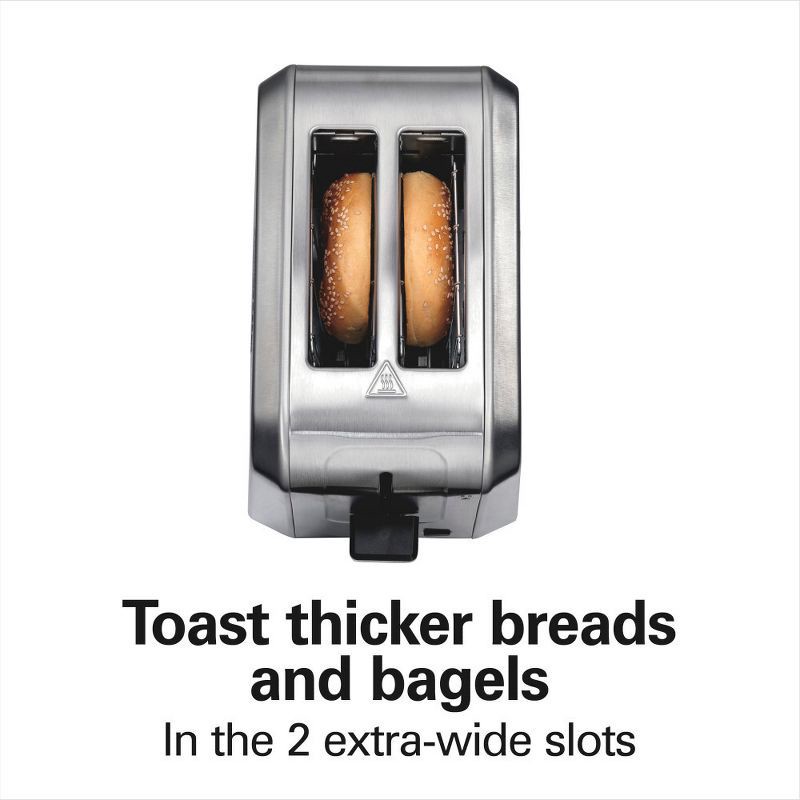 slide 11 of 11, Hamilton Beach 2 Slice Toaster - Stainless Steel: Bagel & Bread Toaster, High-Lift, Adjustable Browning, Kitchen Deals, 1 ct