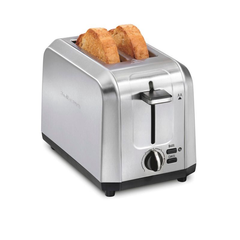 slide 1 of 11, Hamilton Beach 2 Slice Toaster - Stainless Steel: Bagel & Bread Toaster, High-Lift, Adjustable Browning, Kitchen Deals, 1 ct
