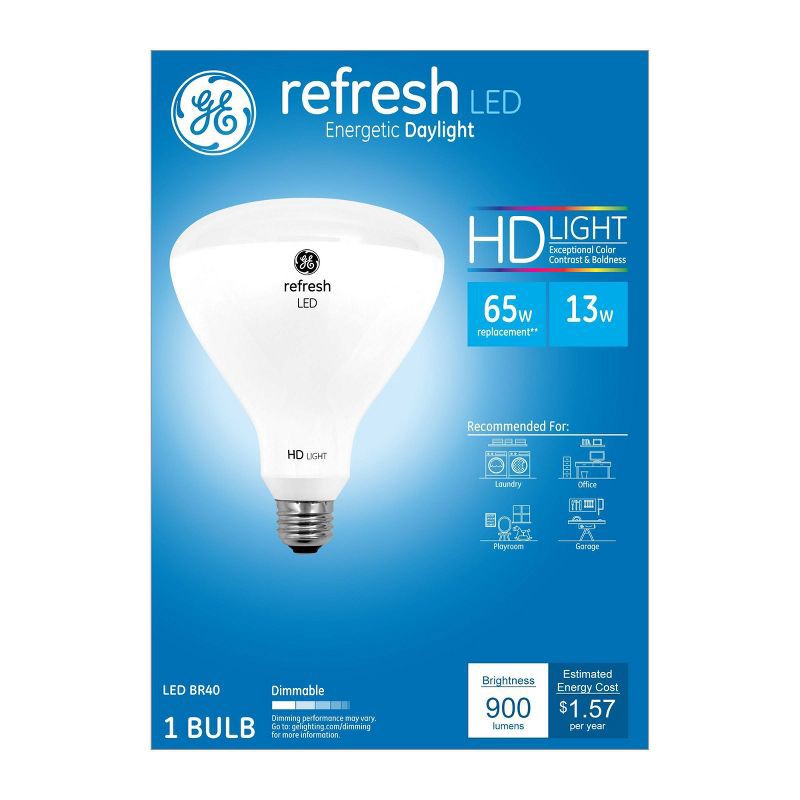 slide 1 of 4, GE Household Lighting GE 13.5W 65W Equivalent Refresh LED HD Indoor Floodlight Bulb Daylight, 1 ct