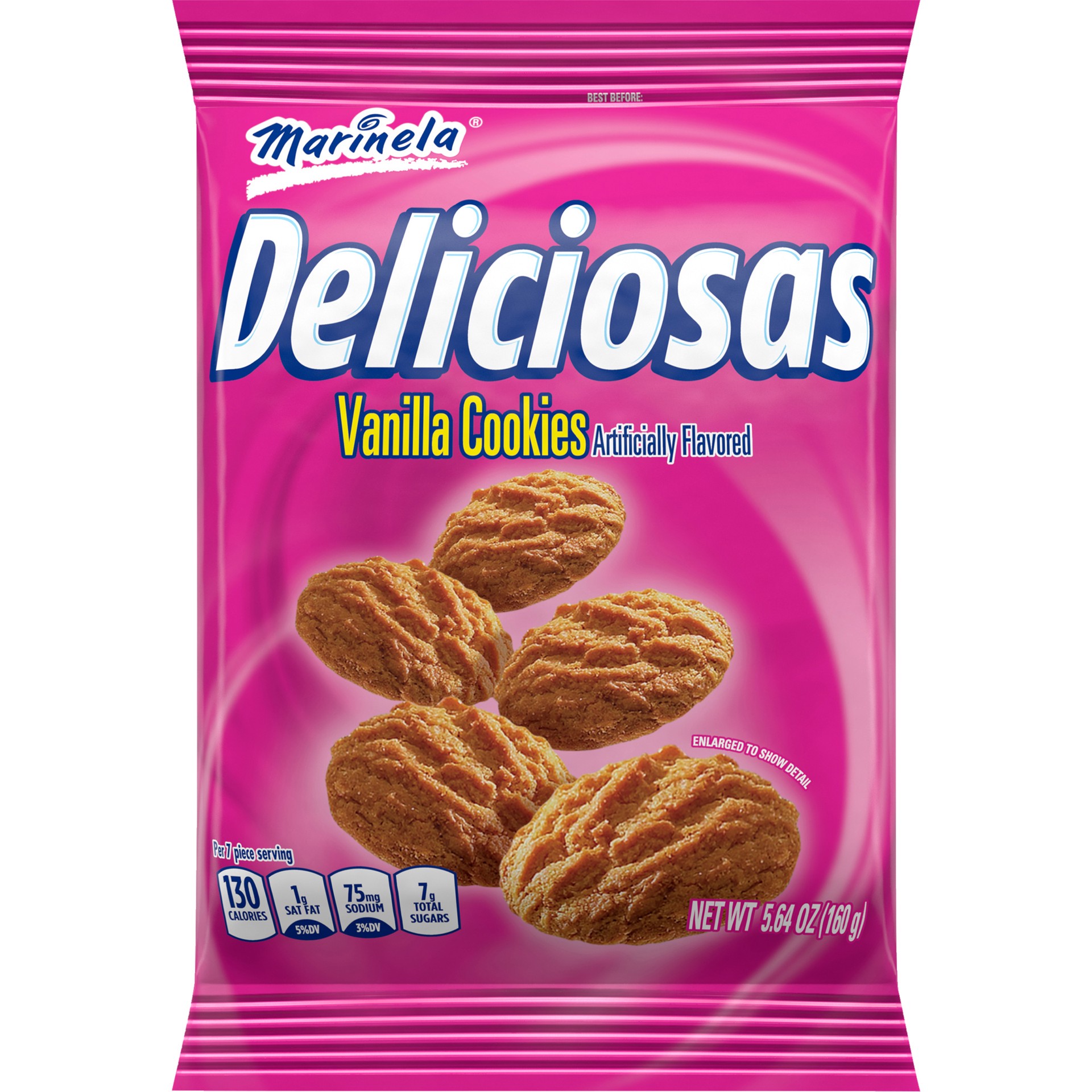 slide 1 of 9, Marinela Deliciosas Vanilla Cookies, 5.64 oz, 12 ct