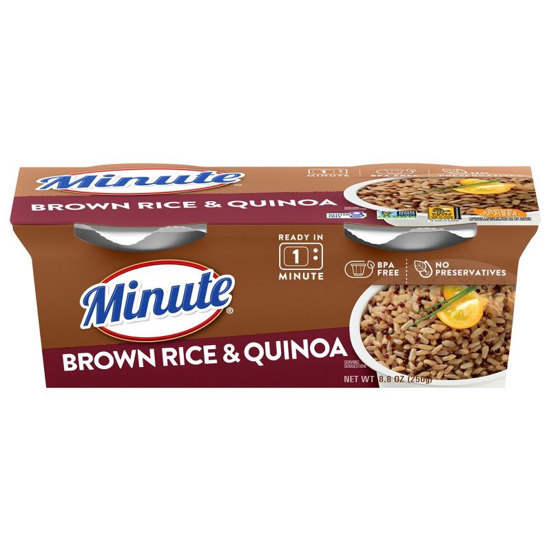 slide 1 of 10, Minute Rice Gluten Free to Serve Brown Rice & Quinoa Cups -2ct, 2 ct