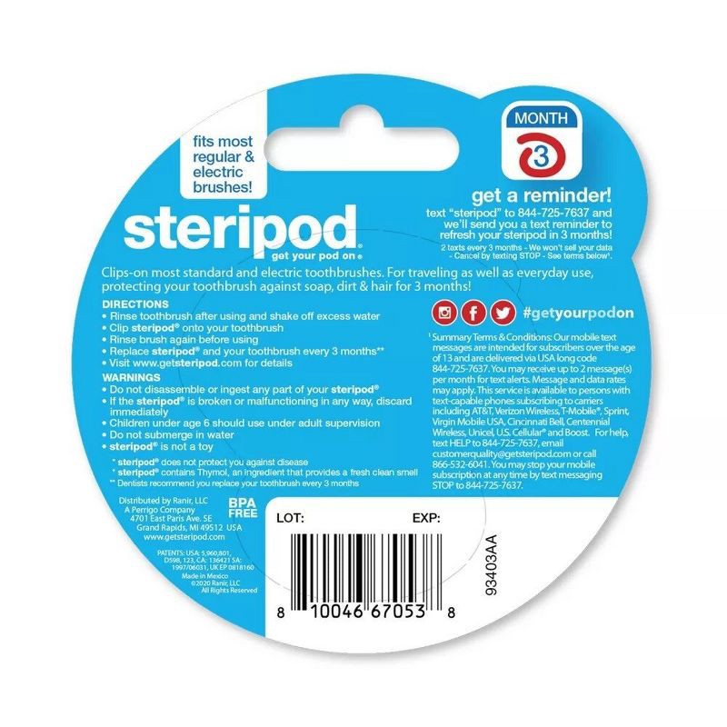 slide 5 of 6, Steripod Toothbrush Cover - Trial Size - 1ct, 1 ct