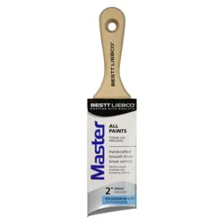 Master 2&quot; Paint Brush: Angle Applicator for All Paint Types, Wood &amp; Plastic Handle, Ideal for Walls, 8.5&quot; Height