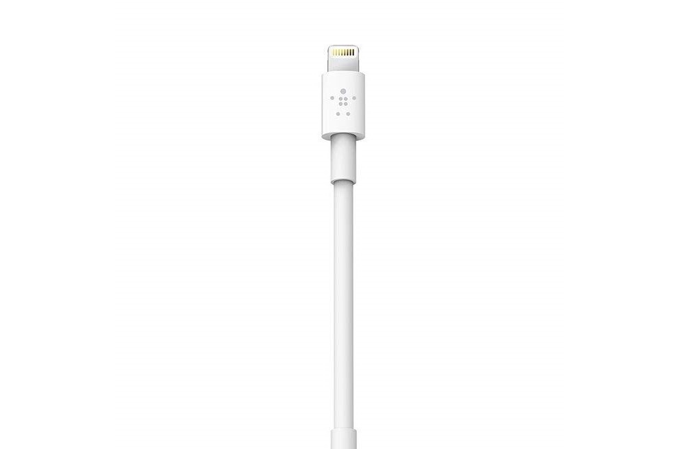 slide 4 of 4, Belkin RockStar 3.5mm Audio to TPU Lightning Audio & Charging Adapter - White, 1 ct