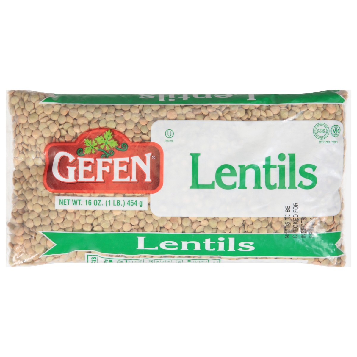 slide 1 of 9, Gefen Lentils 16 oz, 16 oz