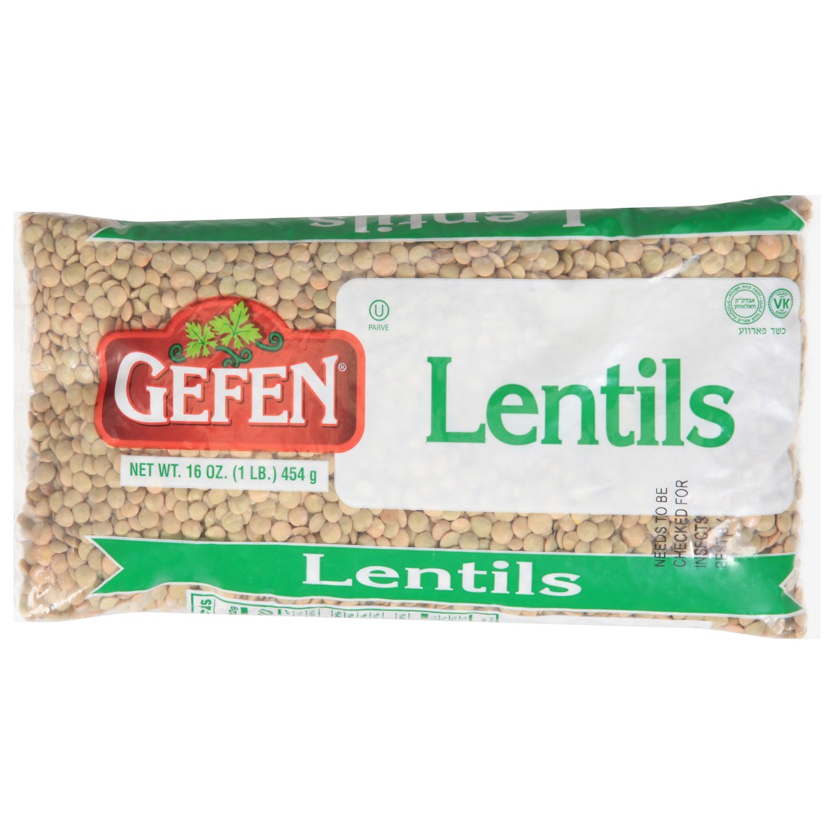 slide 8 of 9, Gefen Lentils 16 oz, 16 oz