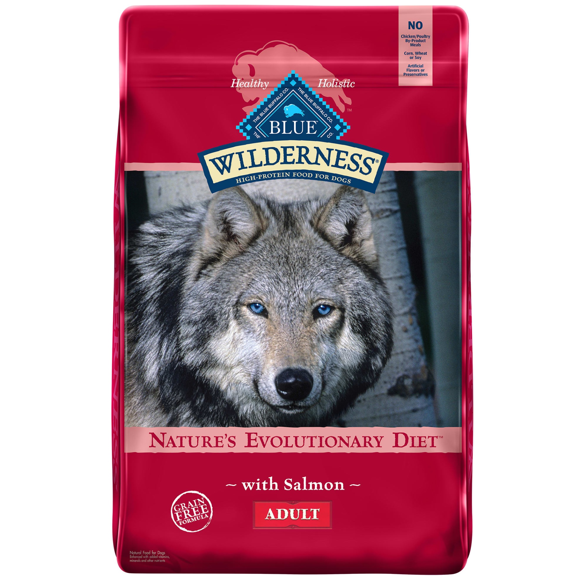 slide 1 of 1, Blue Buffalo Blue Wilderness Adult Salmon Recipe Dry Dog Food, 11 lb