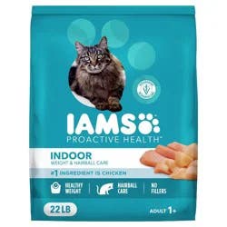 IAMS Proactive Health Weight Control and Hairball Care with Chicken and Turkey Flavor Indoor Dry Cat Food - 22lbs