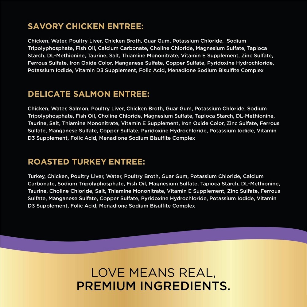 slide 3 of 5, Sheba Perfect Portions Paté In Natural Juices Chicken, Salmon & Turkey Entrée Premium Wet Cat Food, 2.6 oz, 18 ct