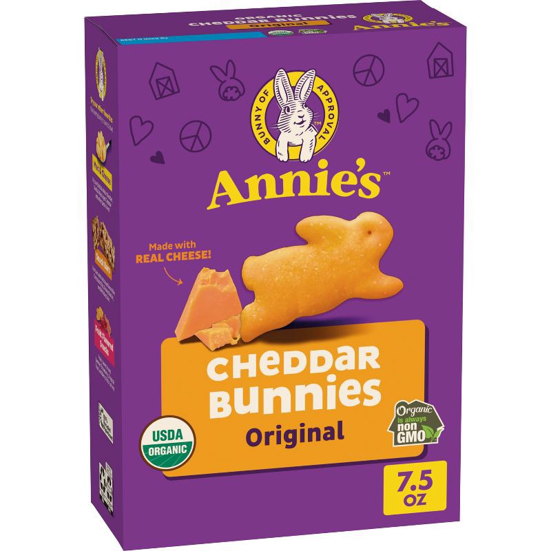 slide 1 of 8, Annie's Organic Cheddar Bunnies Baked Snack Crackers - 7.5oz, 7.5 oz