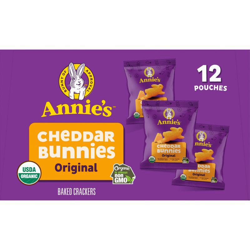 slide 7 of 9, Annie's Organic Cheddar Bunnies Baked Snack Crackers - 12oz/12pk, 12 ct; 12 oz