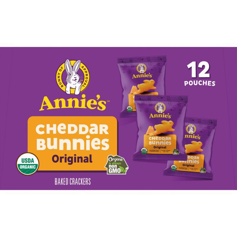 slide 7 of 9, Annie's Organic Cheddar Bunnies Baked Snack Crackers - 12oz/12pk, 12 ct; 12 oz