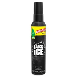 Little Trees 3.5 fl oz Ice Pump Spray Black Ice: Car Freshener Spray, Disposable Air Freshener, Scented Car Supplies
