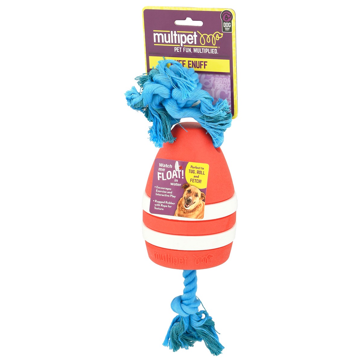 slide 2 of 11, MultiPet Ruff Enuff Buoy with Rope Dog Toy 1 ea, 1 ct