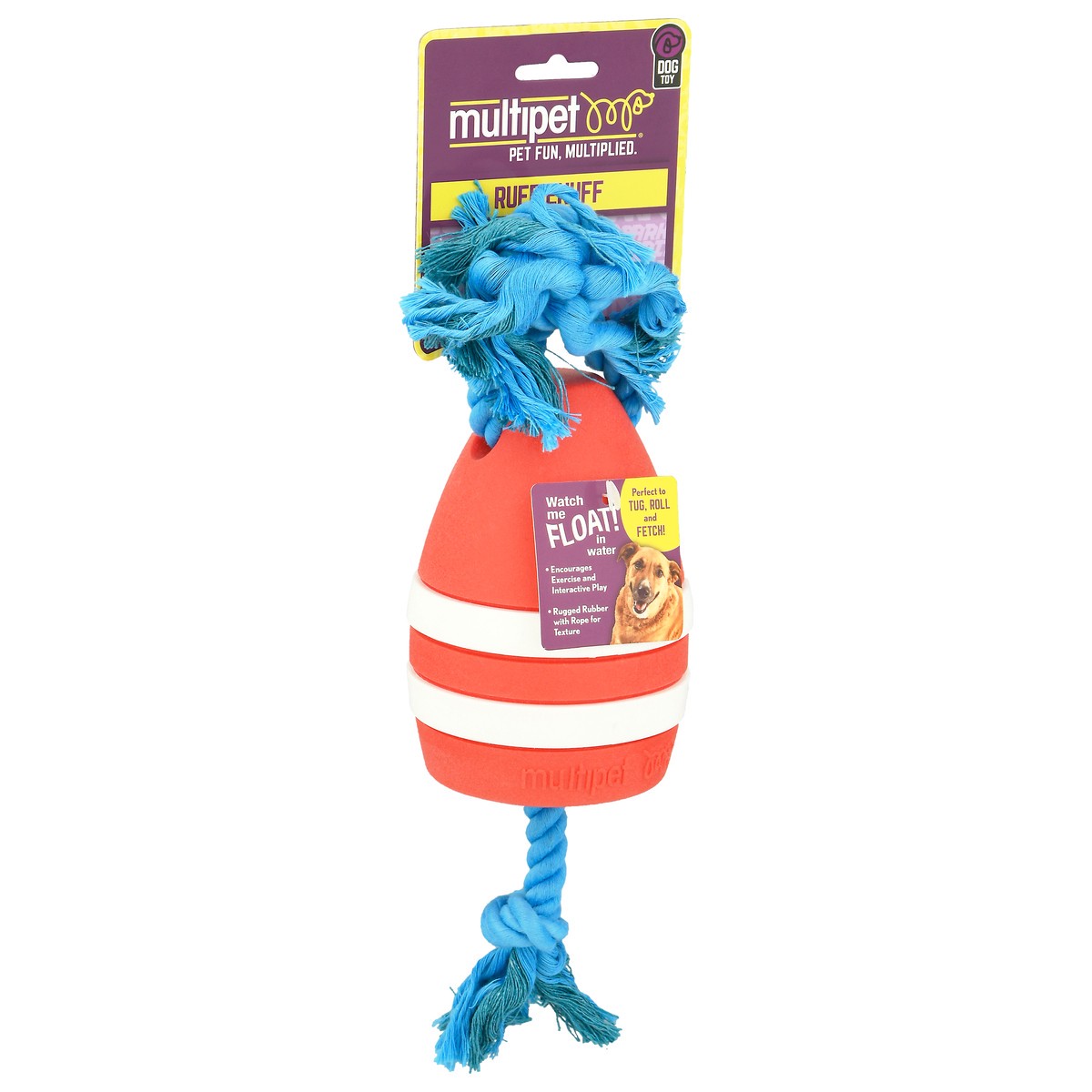 slide 8 of 11, MultiPet Ruff Enuff Buoy with Rope Dog Toy 1 ea, 1 ct