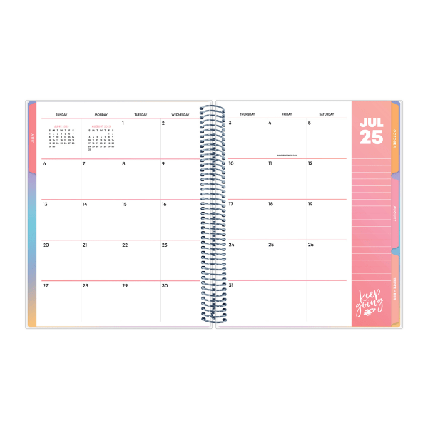 slide 7 of 10, 2025-2026 Blue Sky Weekly/Monthly Academic Planner, 8-1/2"" x 11"", Audette Cool, July 2025 To June 2026, 153591, 1 ct