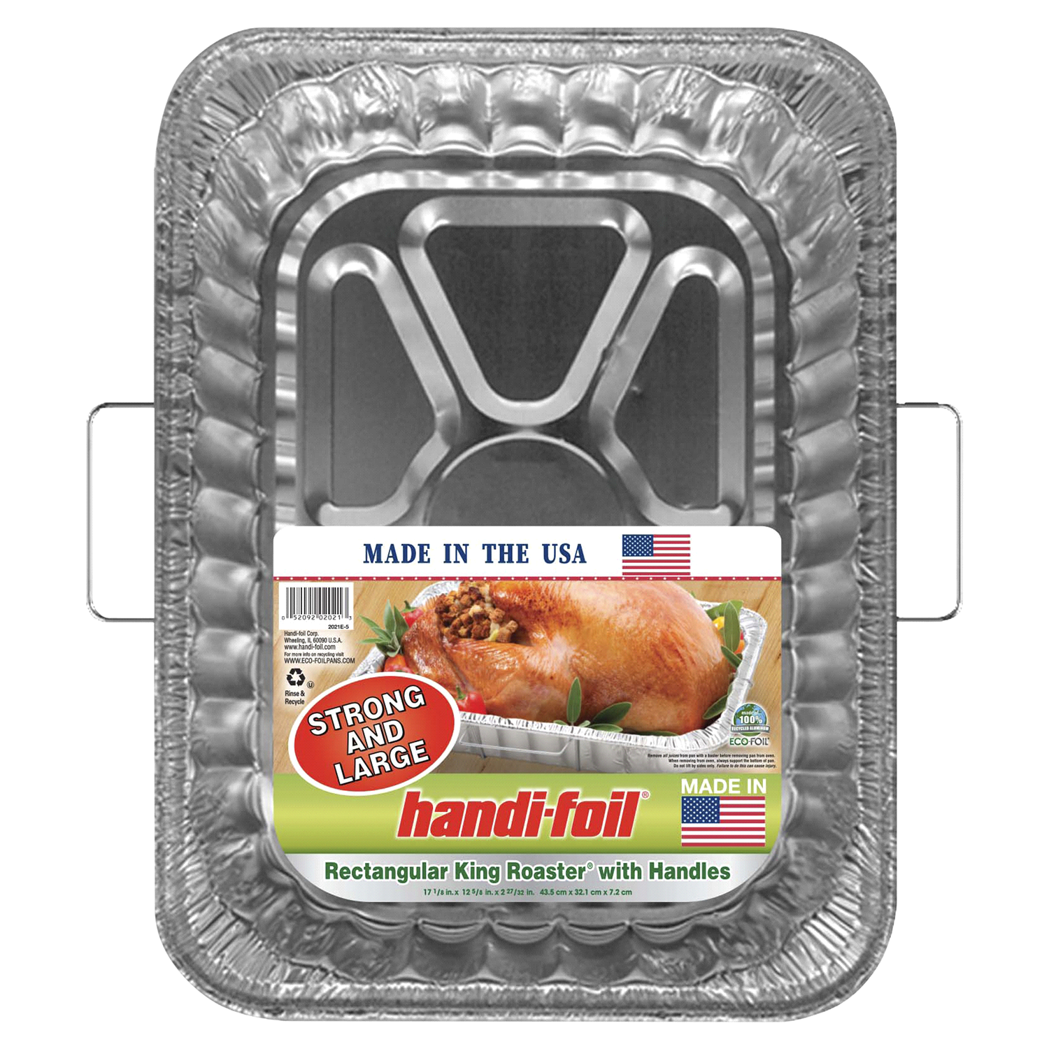slide 1 of 1, Handi-foil Rectangular King Roaster Pan with Handles 1 ea, 1 ct