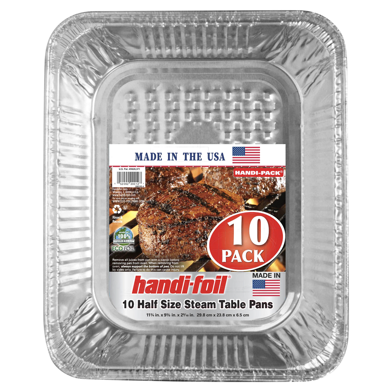 slide 1 of 1, Handi Foil Steam Table Pans 10 ea, 10 ct