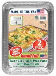 Handi-Foil Meal Prep Pans With Board Lids