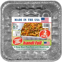 Handi Foil Deep Meal Prep Pans Wlids