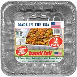 Handi Foil Deep Meal Prep Pans Wlids