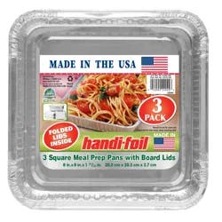 Handi Foil Square Meal Prep Pan Wlid